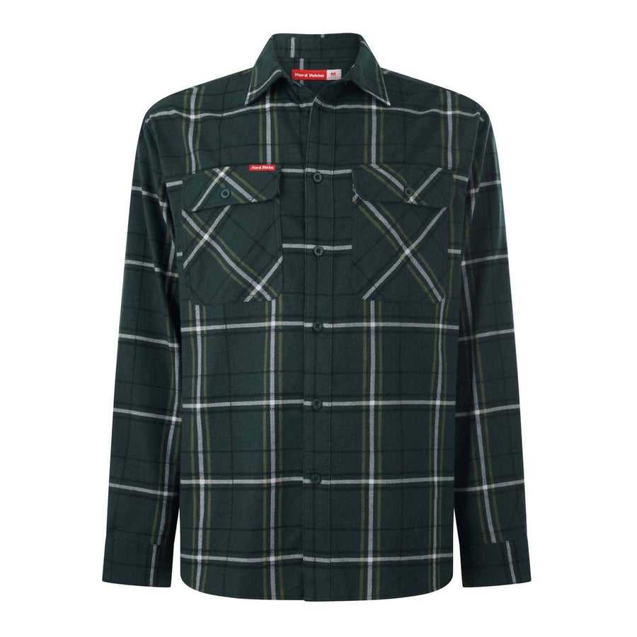 Hard Yakka Green Check Long Sleeve Flannel Shirt XL - Durable - Comfortable - SuperSaverAU - view 1