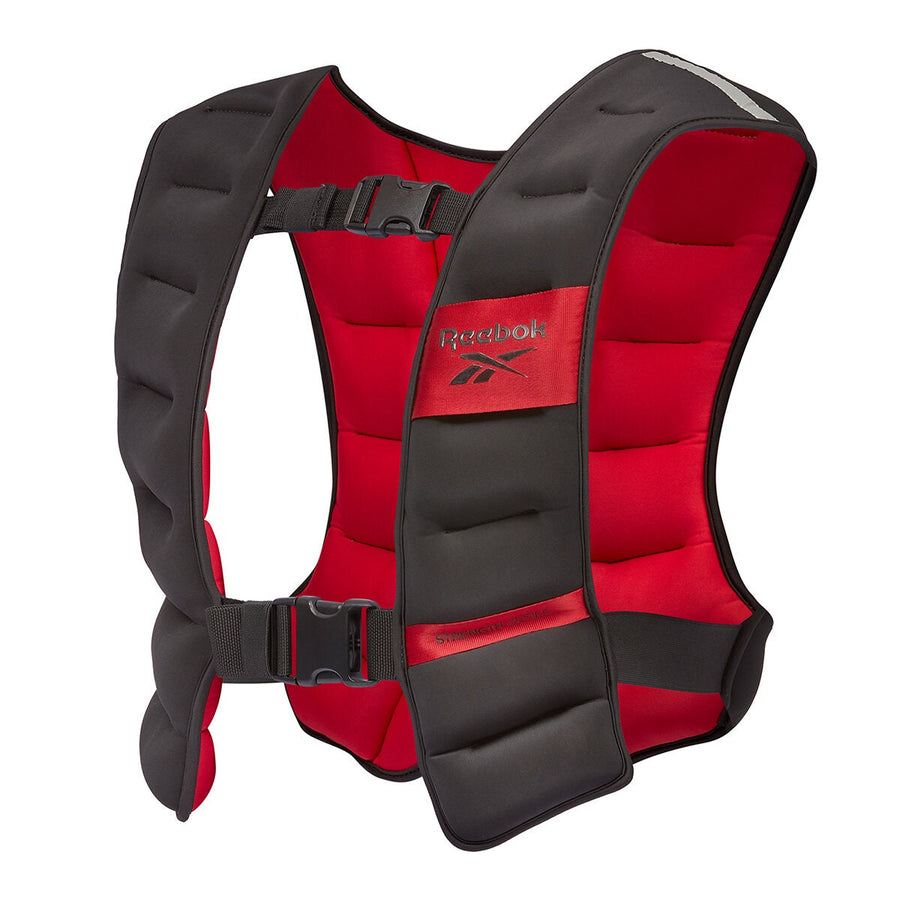 Reebok 10kg Strength Series Weight Vest - Dual-Buckle Fastenings and Laser-Cut Ventilation - RFAC-WVEST-10