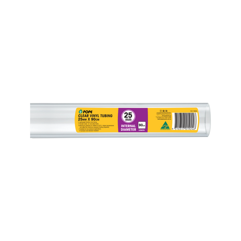Pope 25mm x 90cm Clear PVC Vinyl Tubing