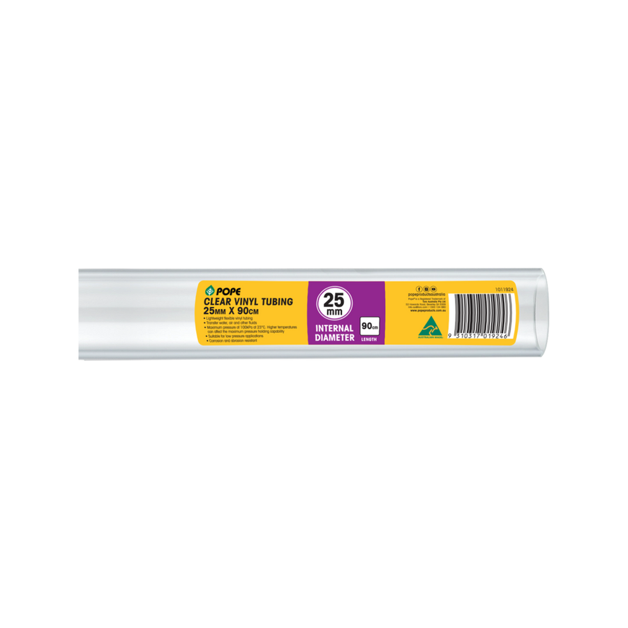 Pope Clear Vinyl Tubing - 25mm x 90cm - Flexible Hose for Liquid Transfer - SuperSaverAU - view 1