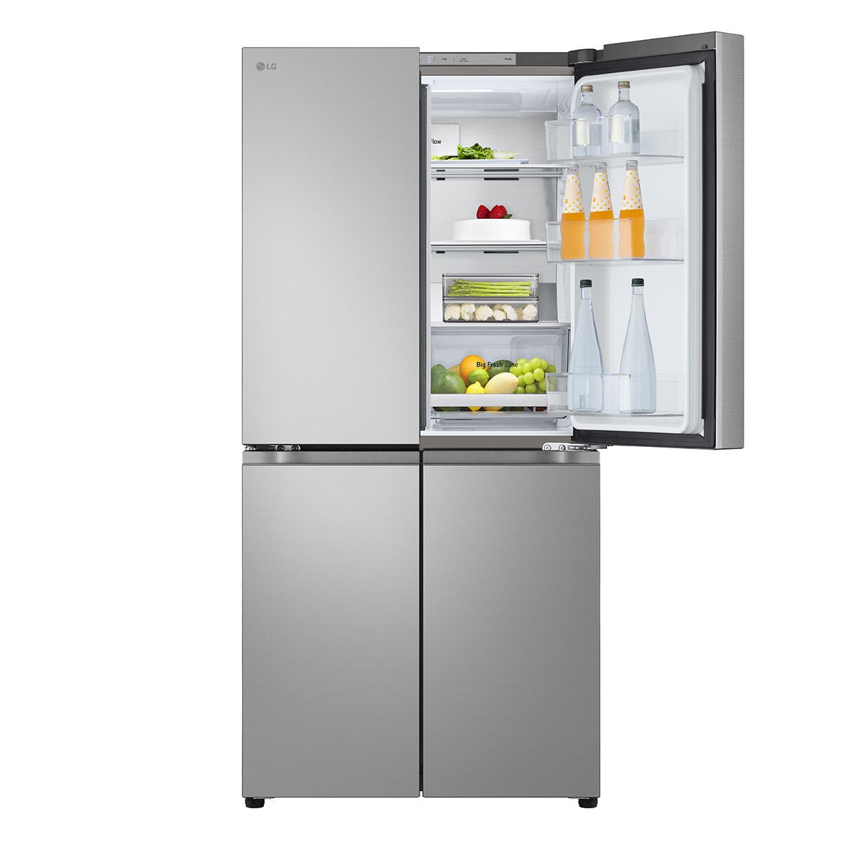 LG 530L French Door Fridge - Stainless Steel, 5 Star Energy, Hidden Hinges, ThinQ - GF-B505PL