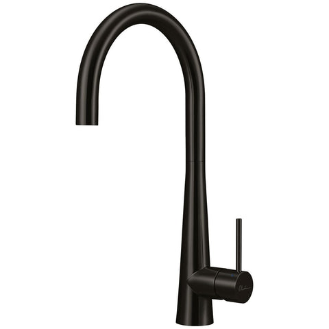 Oliveri Essente gooseneck mixer tap - Brushed Black, 316 Stainless Steel, WELS 5 Star - SS31620-BL