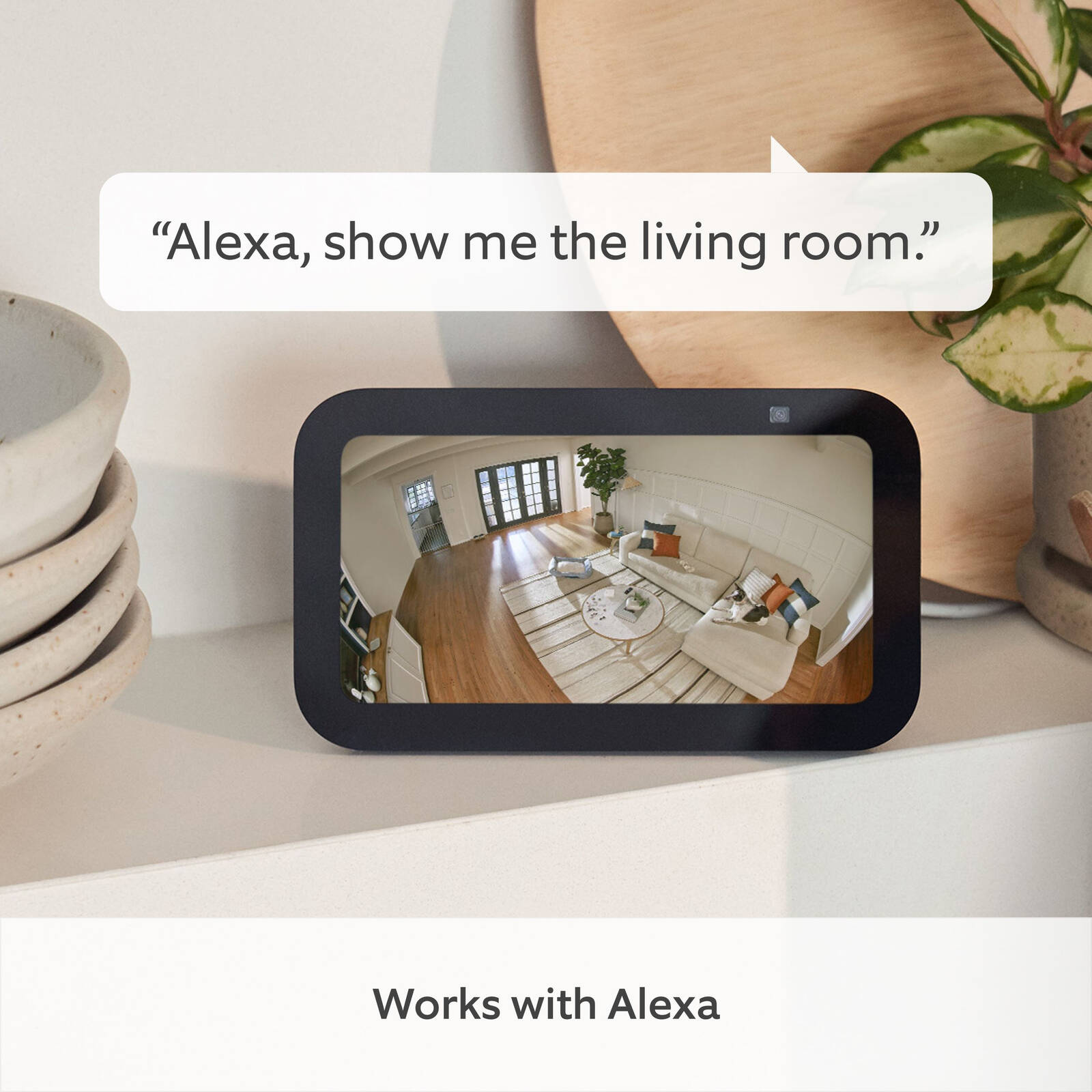 Ring Pan Tilt Indoor Camera B0CG2TPLJV, 1080p HD, Two-Way Talk, Plug-In, White