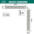 Carinya Galvanised Reinforcing Angle Bracket 50x50x390mm Durable - SuperSaverAU - view 4