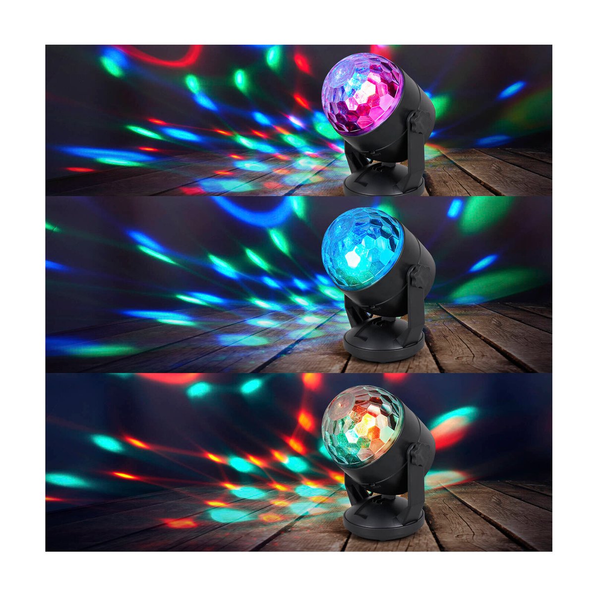 Lytworx Multicolour Party Light Projector - 110mm x 140mm - USB Rechargeable - Music Activated - SuperSaverAU - view 2