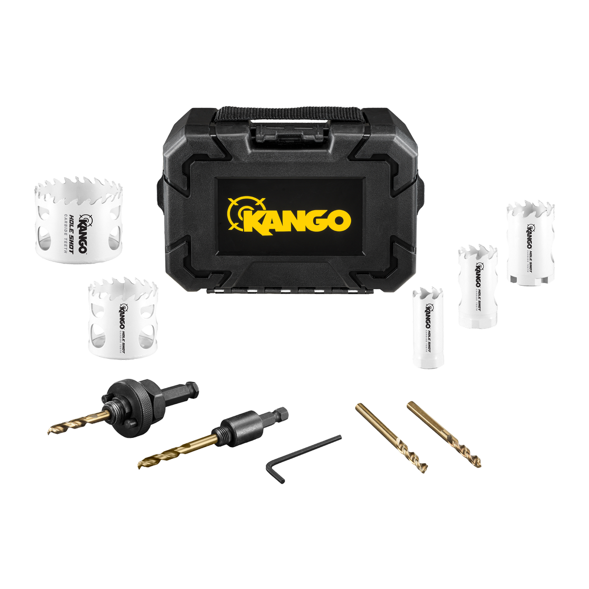 Kango Hole Shot 9 Piece Carbide Teeth Hole Saw Set - 228mm x 238mm - Durable Cutting Tools - SuperSaverAU - view 2