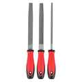 Trojan 3 Piece File Set - 200mm Flat, Half Round & Round Files - Durable Steel - SuperSaverAU - view 1