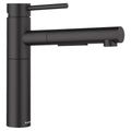 Blanco Slim Top-Lever Pull-Out Mixer Tap - Black Silgranit-Look Finish - 140° Swivel Spout - 527579