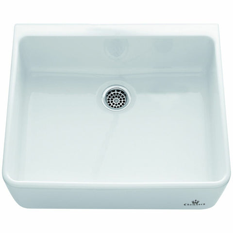 Abey Chambord Clotaire single bowl butler sink - white, French style, porcelain glazed fireclay - CLOTAIRE-1W