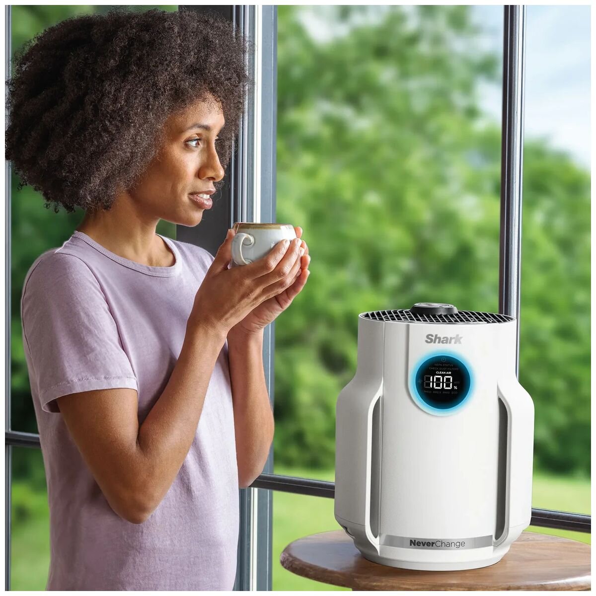 Shark NeverChange Air Purifier Compact Pro - Four Speeds Plus Auto, Child Lock, Filter Indicator - HP072