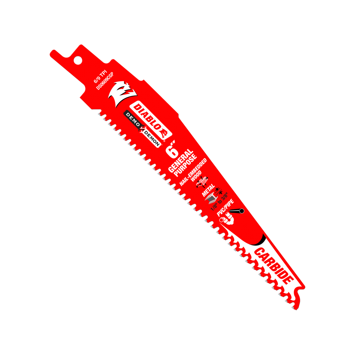 Diablo Reciprocating Saw Blade - 6" - Carbide - General Purpose