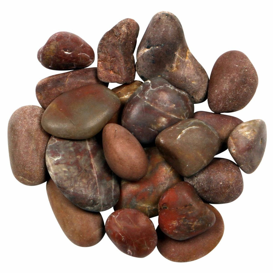 Tuscan Path Red Polished Pebbles 30-50mm 1.5kg Decorative Stone - SuperSaverAU - view 1