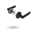 Lockwood Velocity Privacy Lever Set - 170mm - Matt Black - Easy Install - SuperSaverAU - view 2