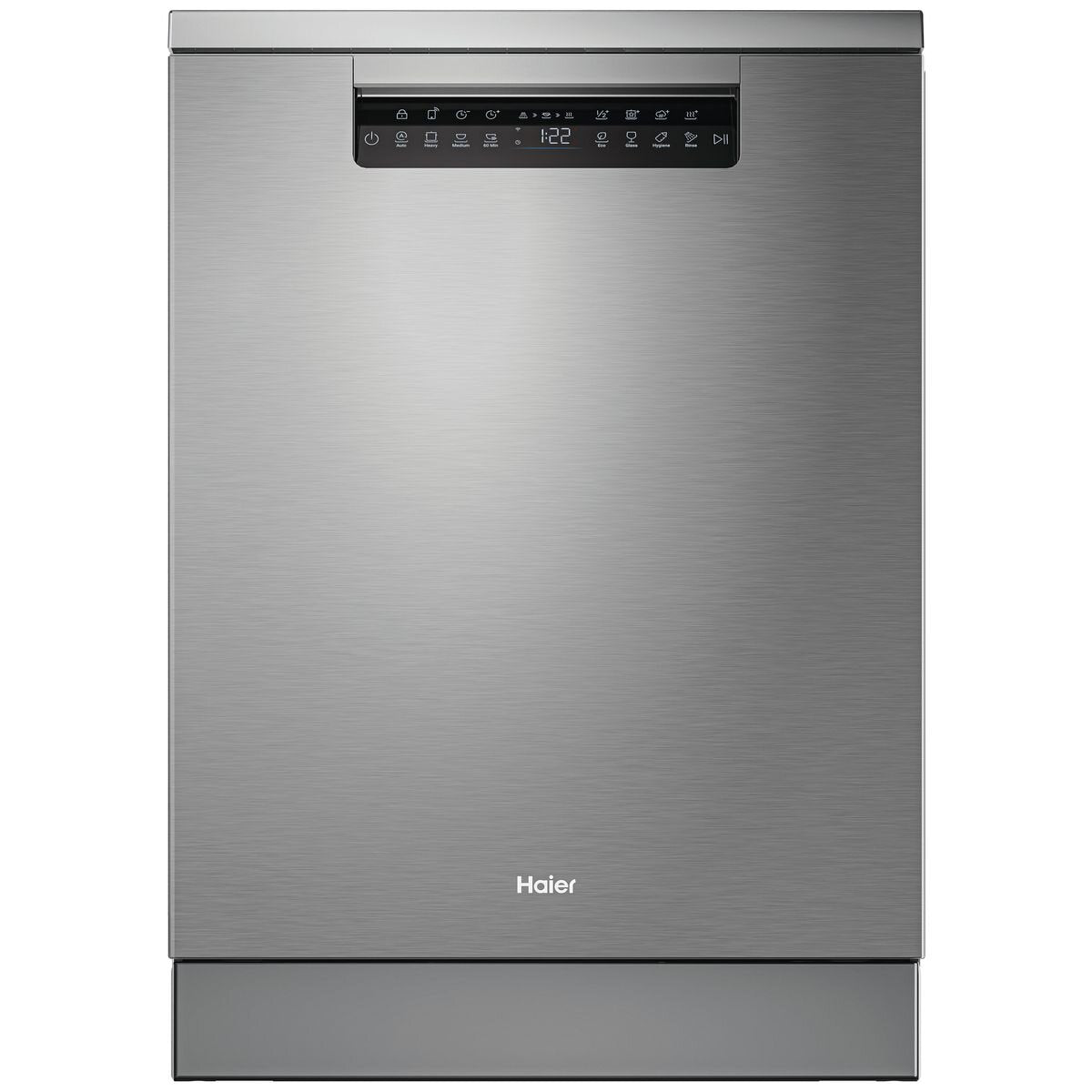 Haier 60cm Satina Freestanding Dishwasher - DualPower Spray Arm - Steam and Hygiene Programs - HDW15F4S1