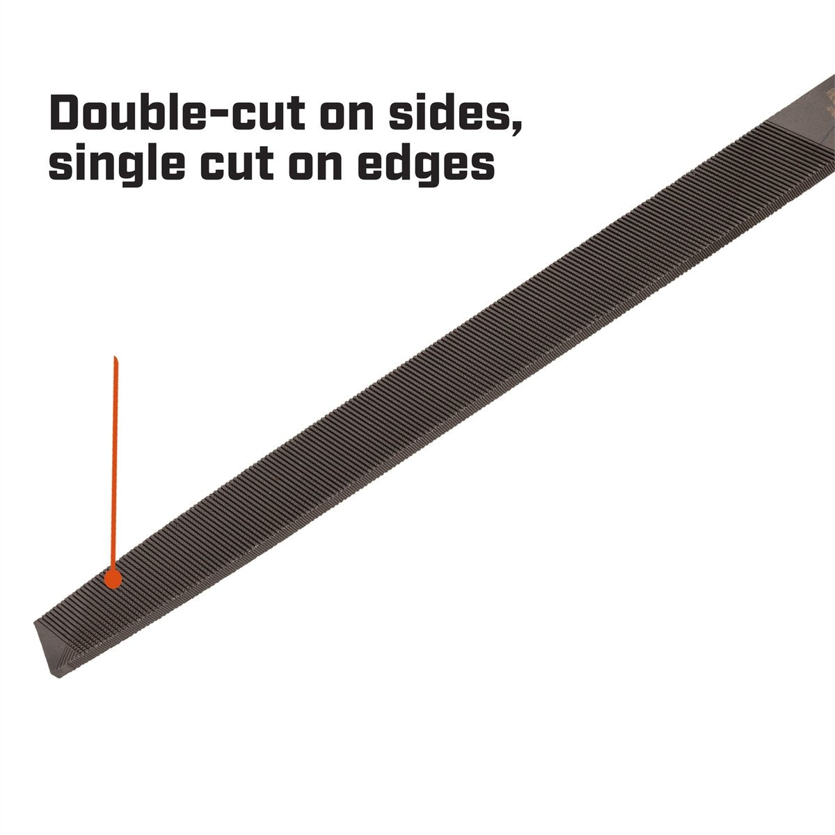 Crescent Nicholson 200mm 8 Flat Bastard File - Dual Material Handle - Steel - SuperSaverAU - view 3