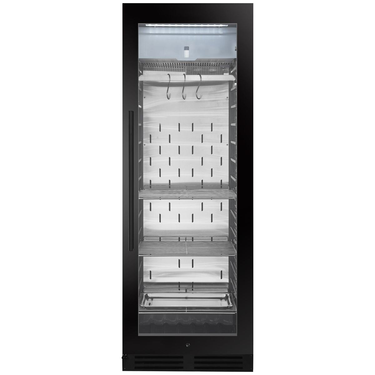 KingsBottle 352L Freestanding Steak and Meat Ager - Black, Right Hinge, Glass Door - KB180SA-FG-RHH