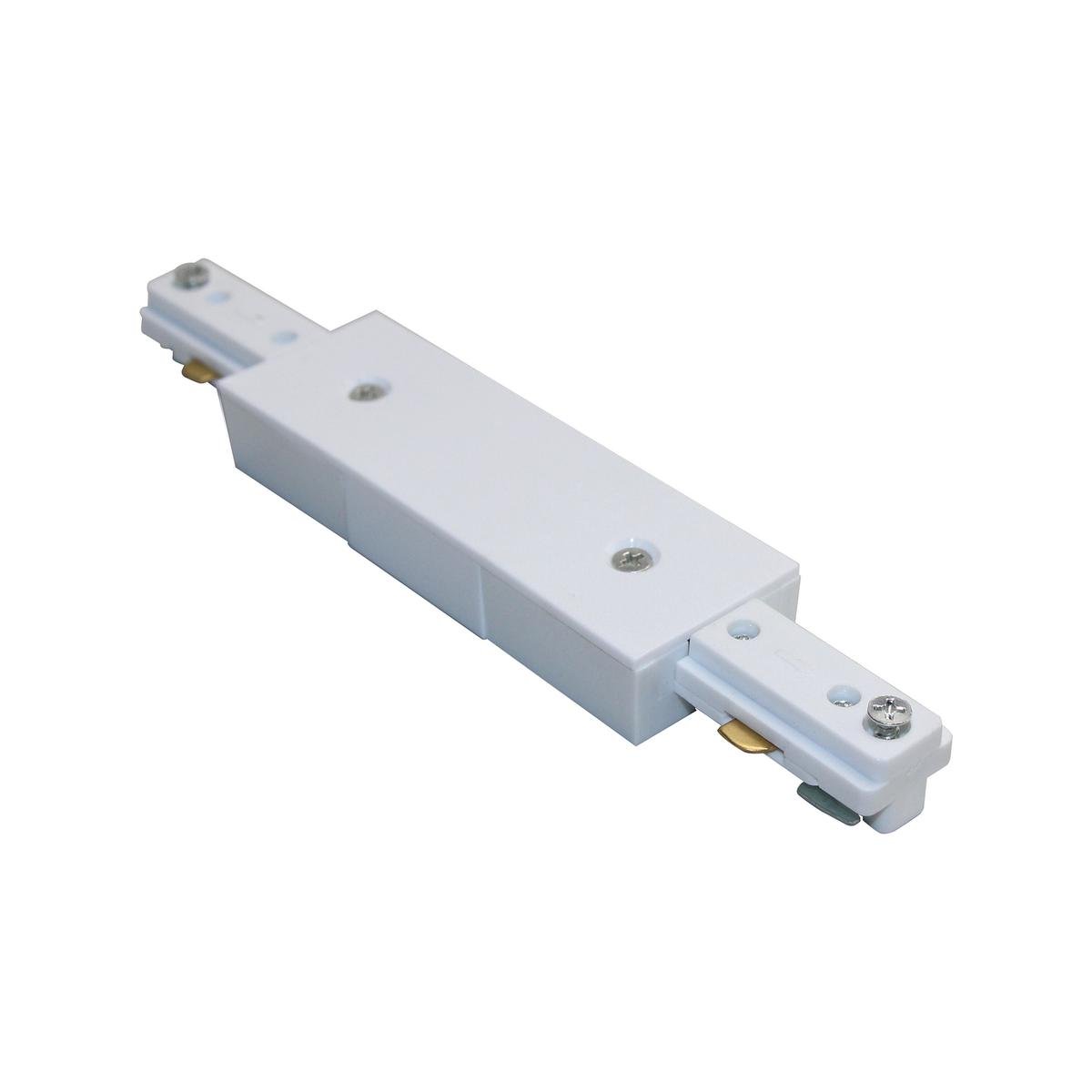 Mercator Single Track Circuit I Shaped Joiner - 117.5mm x 18.5mm x 35.5mm - White Finish - 10A Load Capacity - SuperSaverAU - view 1