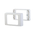 DETA Mounting Block with Clip-On Cover 26mm White Polycarbonate for Powerpoints & Switches