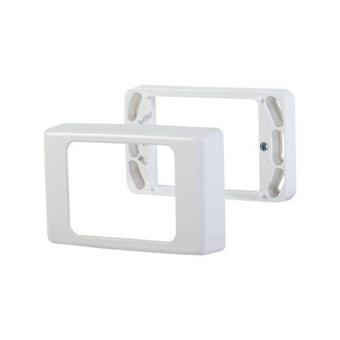 DETA Mounting Block with Clip-On Cover 26mm White Polycarbonate for Powerpoints & Switches