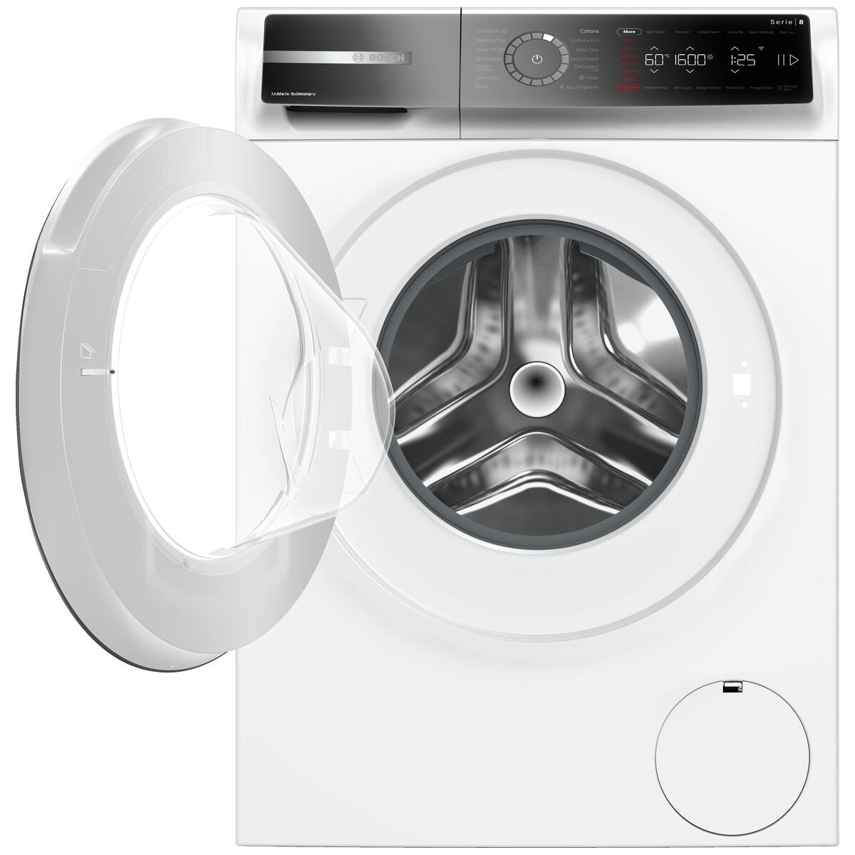 Bosch 10kg Series 8 Front Load Washing Machine - 1600rpm Spin, 5 Star Energy, Home Connect - WGB25601AU