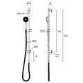 Rogerseller Eccentric Hand Shower on Rail - Graphite Finish - 3 Star Water Rating - 3539000105