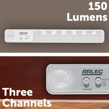 Arlec Wireless Linkable Sensor Light Kit - 3 Lights - Plastic - 150 Lumens