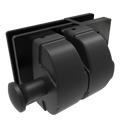 Protectoral Glass to Glass Gate Latch - 126 x 138 x 105mm - Black - Pool Safety - SuperSaverAU - view 1