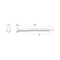 Zenith Hot Dip Galvanised Hex Head Coach Screws M8 x 100mm 25 Pack - SuperSaverAU - view 4