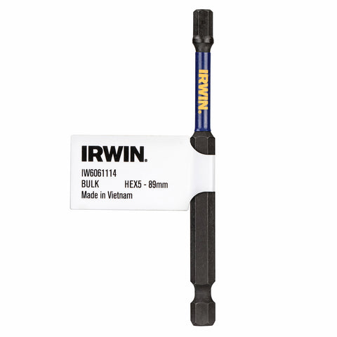 Irwin 89mm Hex 5 Impact Pro Performance Bulk Driver Bit