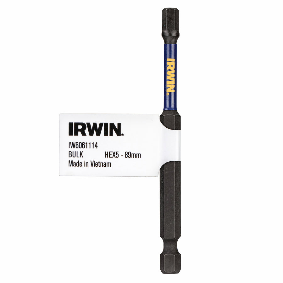 Irwin 89mm Hex 5 Impact Pro Performance Bulk Driver Bit