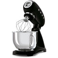 Smeg 50s retro style stand mixer 4.8L - Black finish, 800W, 10 speeds, tilt-head - SMF03BLAU