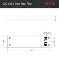 Lemaar Engraved Push Plate 250x65x2mm Satin Stainless Steel DDA Compliant - SuperSaverAU - view 3