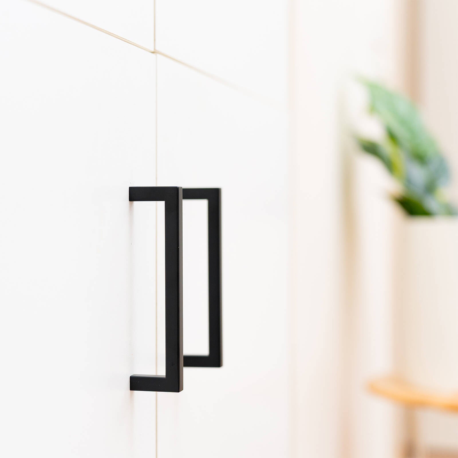 Taskmaster 128mm Matte Black Hollow Square Steel Cabinet Handle