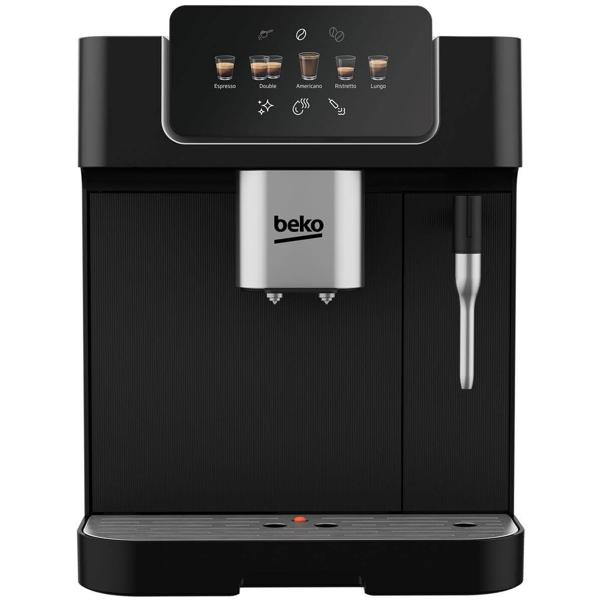 Beko CaffeExperto automatic espresso machine with steam wand - black - 3 cup sizes - CEG7302B