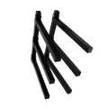 StorEase Black Powder Coated Steel Wall Storage System Utility Racks 2 Pack