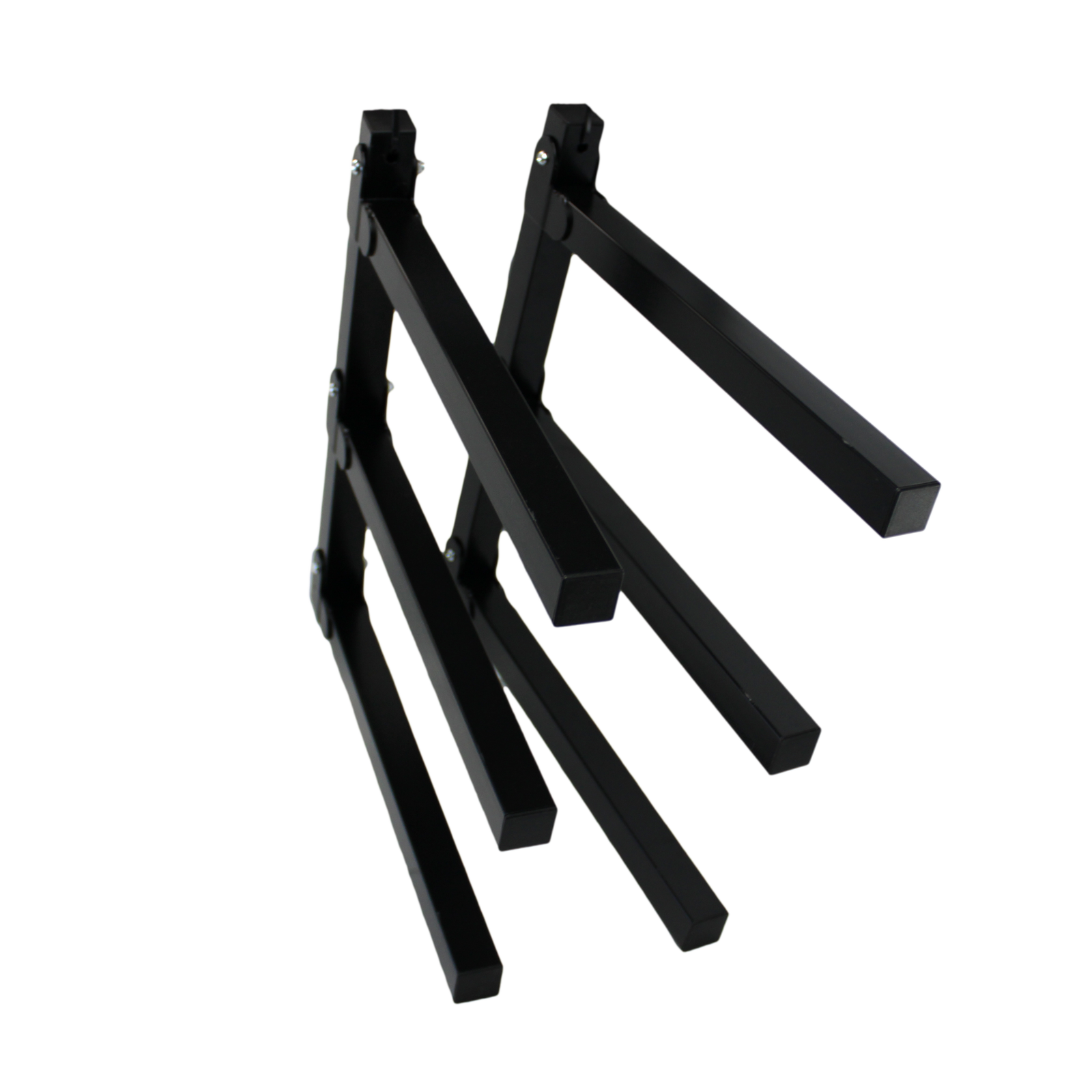 StorEase Black Powder Coated Steel Wall Storage System Utility Racks 2 Pack