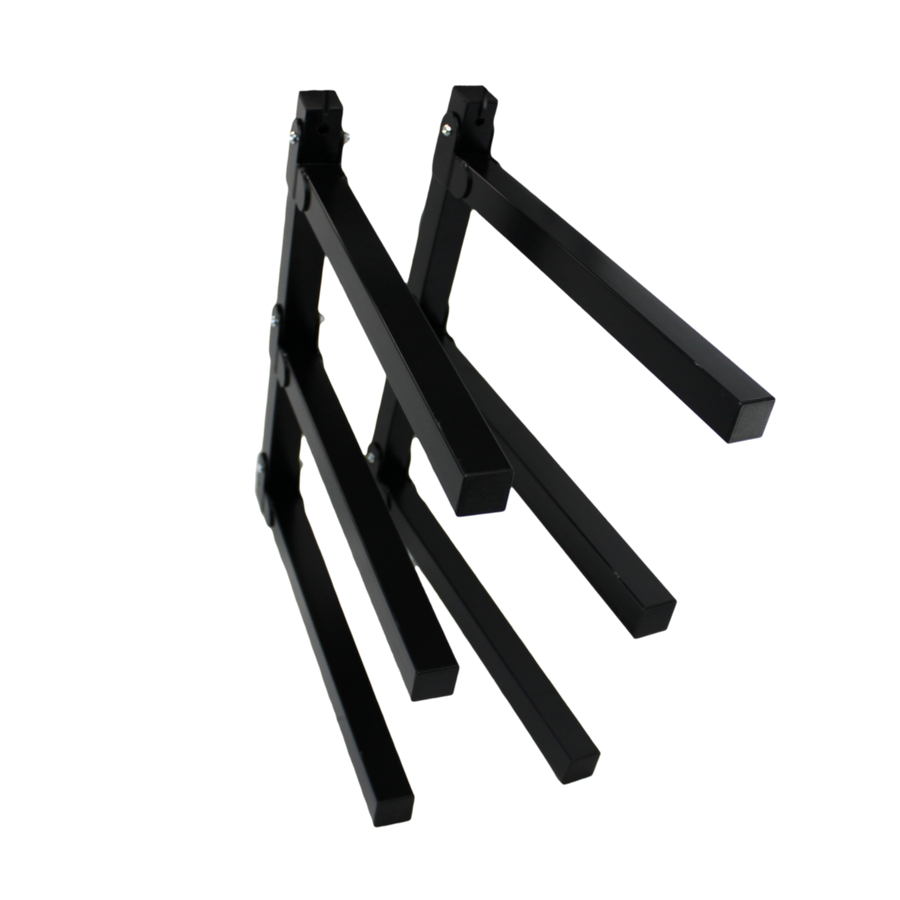StorEase Black Powder Coated Steel Wall Storage System Utility Racks 2 Pack