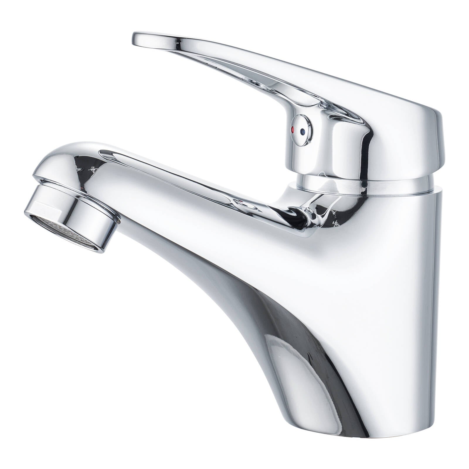 Estilo Serena Cast Basin Mixer Tap Chrome 35mm Loop Handle 4 Star WELS 7.5L/min
