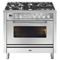 ILVE Professional Plus 90cm Five Burner Dual Fuel Oven 97L - Stainless Steel - P09PDWE3SS