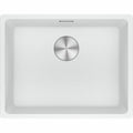 Franke Maris Single Bowl Flush Mount Sink with Extension Drainer - Polar White Fragranite - MRG210-52PW-FPC