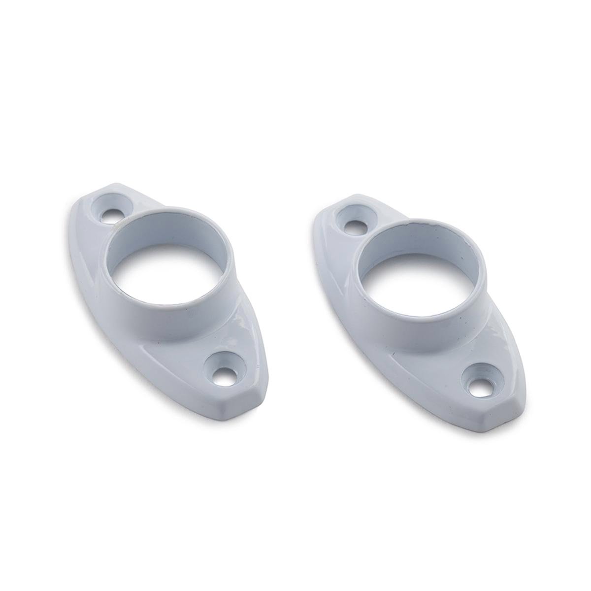Sandleford Oval Flanges 19mm Zinc Alloy White 2 Pack - SuperSaverAU - view 1