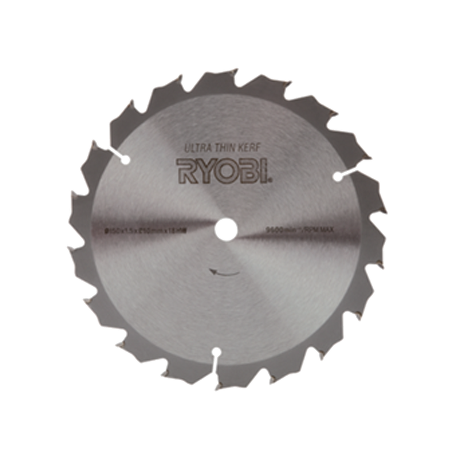 Ryobi 150mm 18T Wood Circular Saw Blade - Carbide Tip - Fast Cuts - SuperSaverAU - view 1