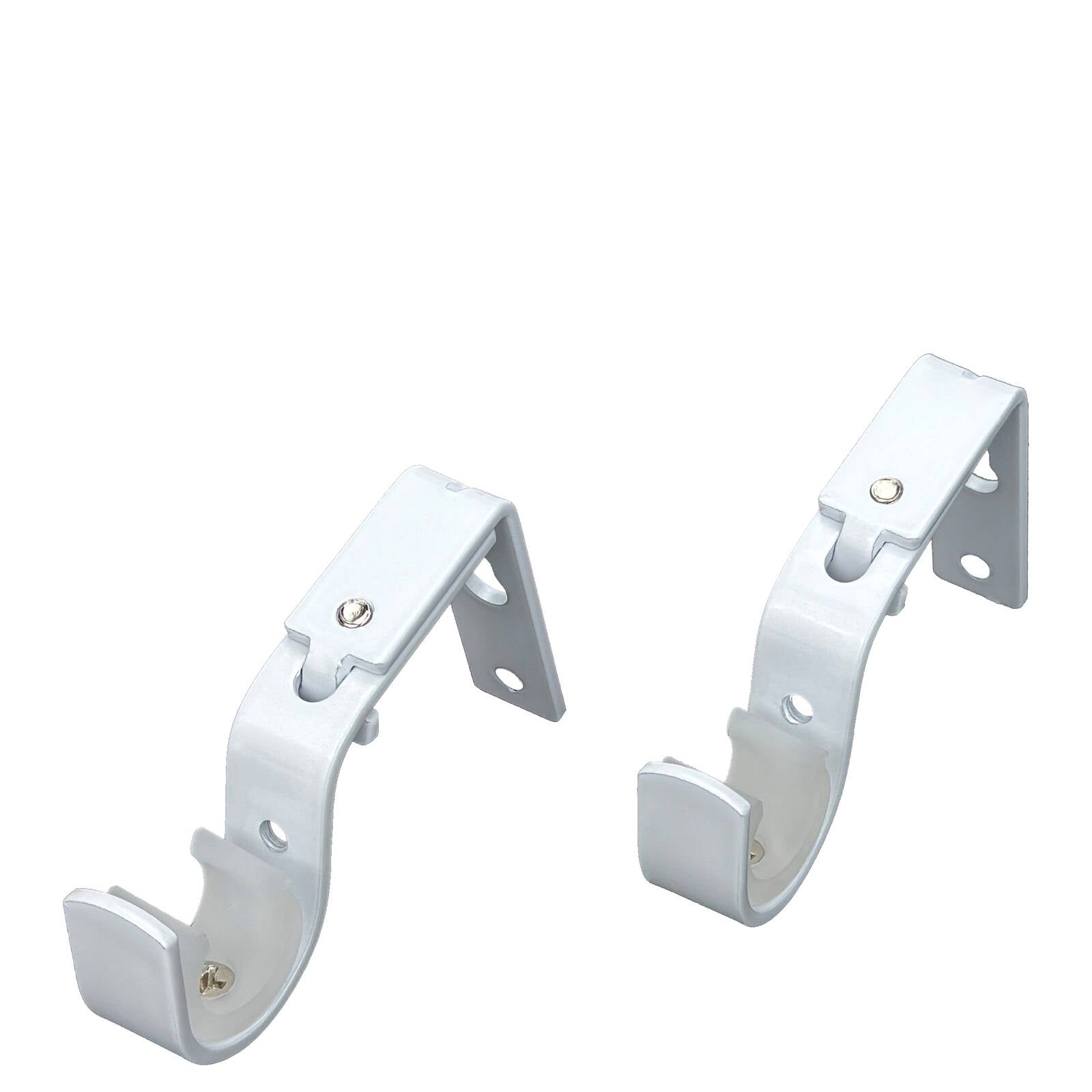 Pillar 16/25mm White Adjustable Universal Brackets - Powdercoated Steel