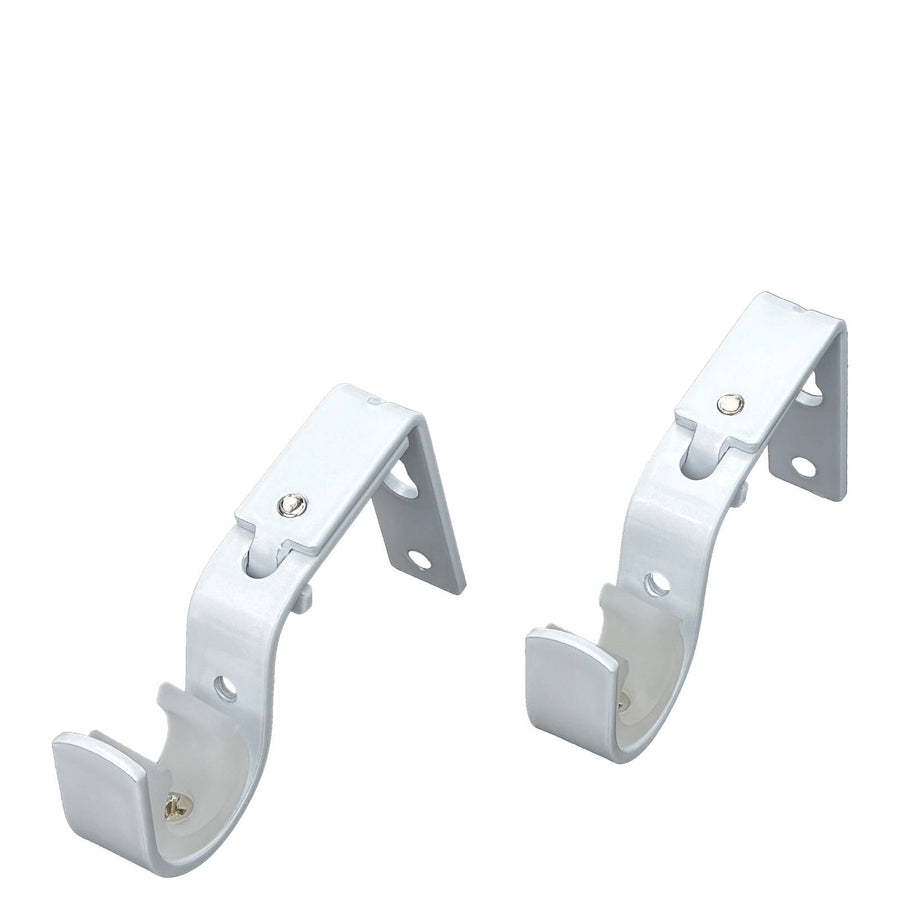 Pillar 16/25mm White Adjustable Universal Brackets - Powdercoated Steel