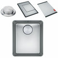 Franke Mythos 340mm single bowl stainless steel sink with accessories - top or flush mount - MYX210-34FPC