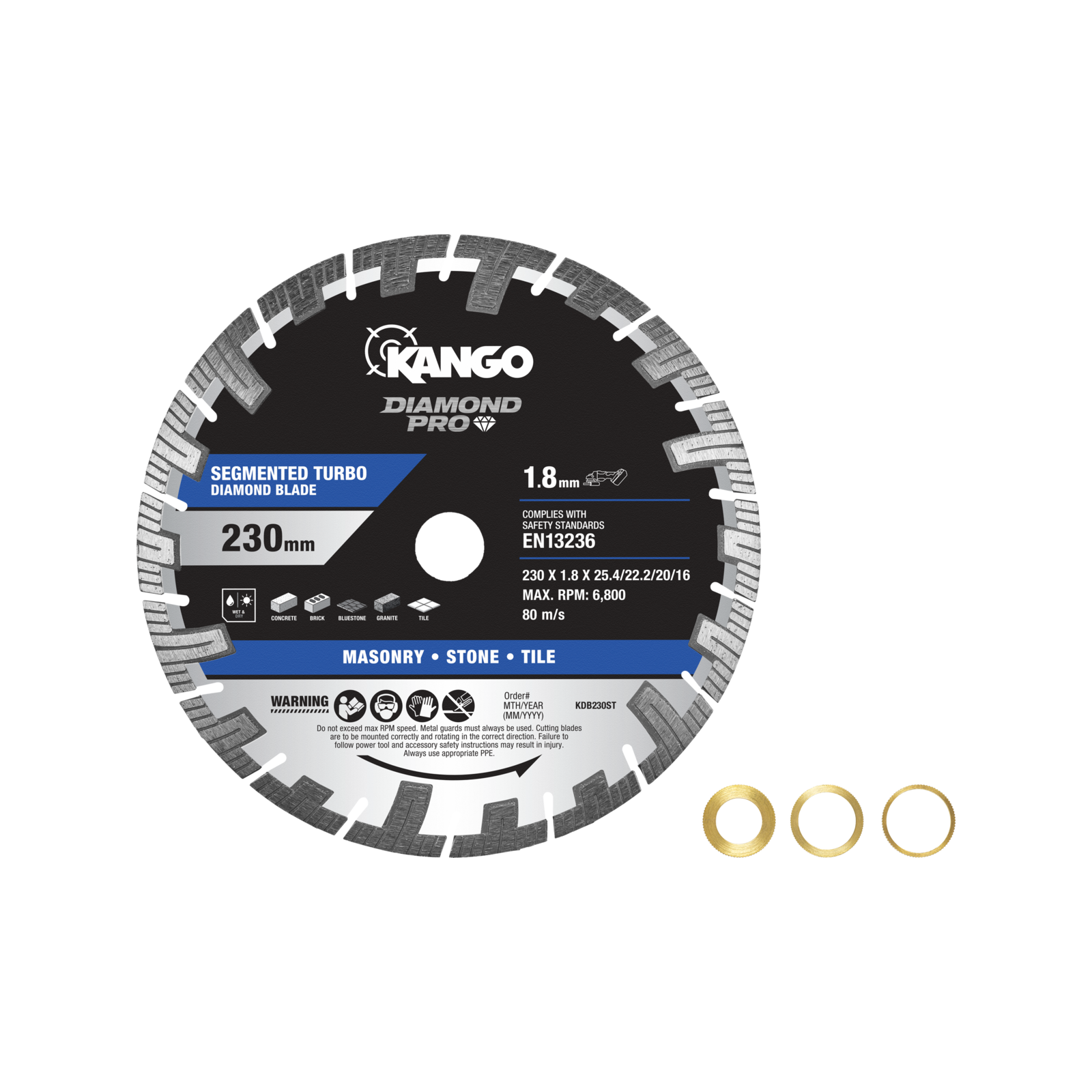 Kango 230mm Segmented Turbo Diamond Saw Blade KDB230ST