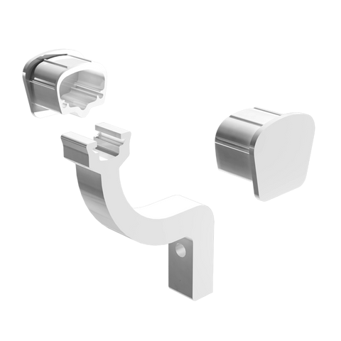 Peak Aluminium Balustrade - 3 Pack - Aluminium - White Finish - SuperSaverAU - view 1
