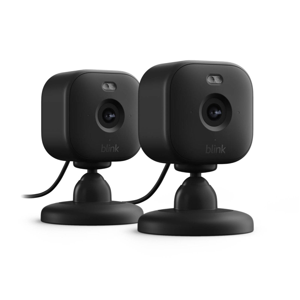 Blink Mini 2 Black Smart Security Camera - 2 Pack - 1080p HD - Indoor/Outdoor