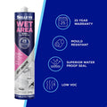 Selleys 300g Off White Waterproof Silicone Sealant - Mould Resistant - 25-Year Guarantee - SuperSaverAU - view 3