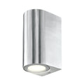 Brilliant Lighting Corbett 35W Brushed Aluminium Up Down Exterior Wall Light GU10 Hardwired 17328/20